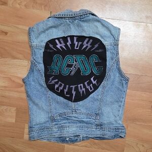 AC/DC Upcycled Vest